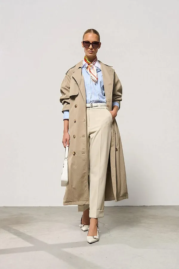 Women's Oversized Cedric Trench Coat in Green