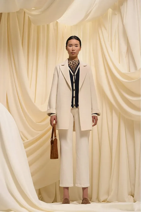 Women's Double-Faced Cashmere Coat, Calvin Beige