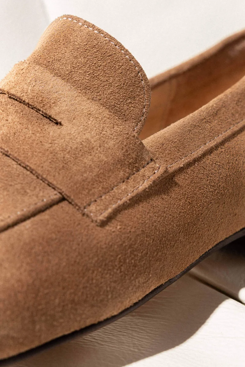 Wildleder-Loafer für Damen, Burt, braun