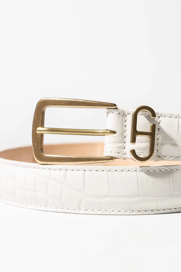 Leren Dames Riem Colby Off White