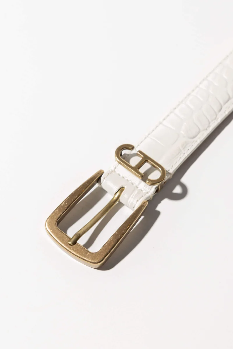 Leder-Gürtel für Damen Colby Off White