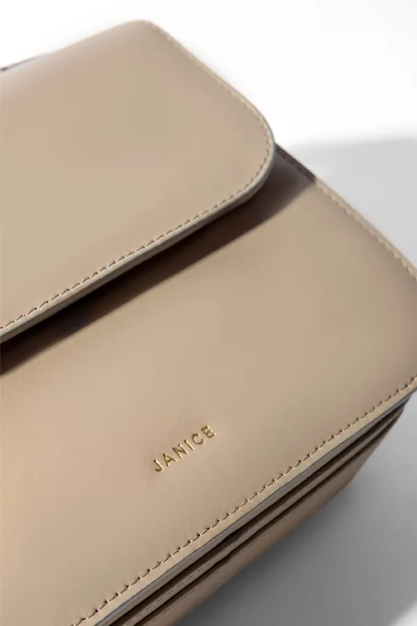 Lederhandtasche für Damen Elias Beige
