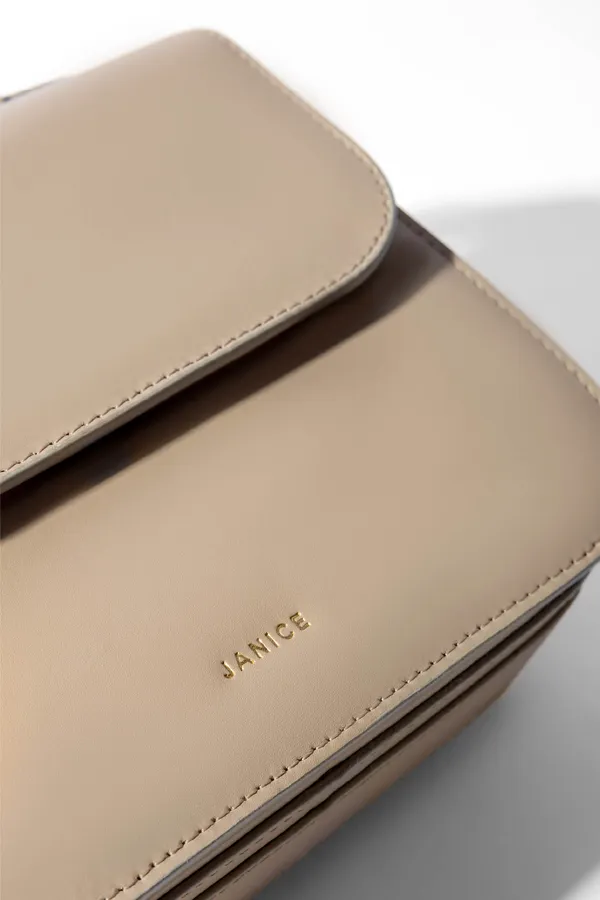 Lederhandtasche für Damen Elias Beige