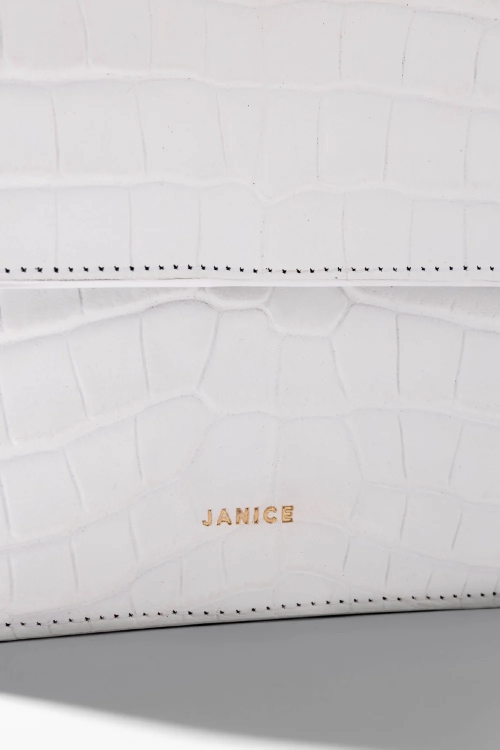 Elias Croco Off-White Leather Women's Bag