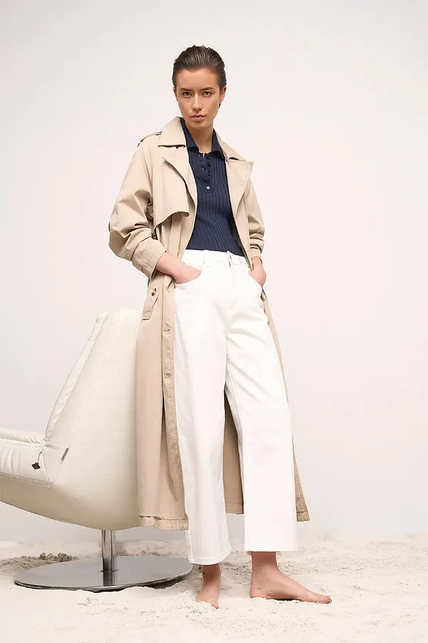 Boyfriend-Jeans für Damen, mittlere Leibhöhe, Stretch, Bailey, Off-White, 264