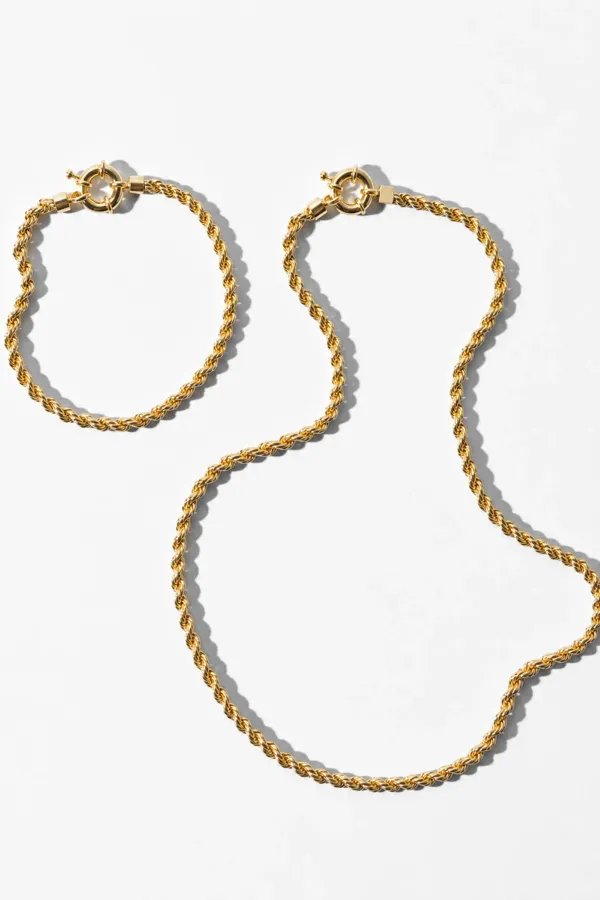 Gouden Armband Gedraaide Schakel Chester Twisted Chain
