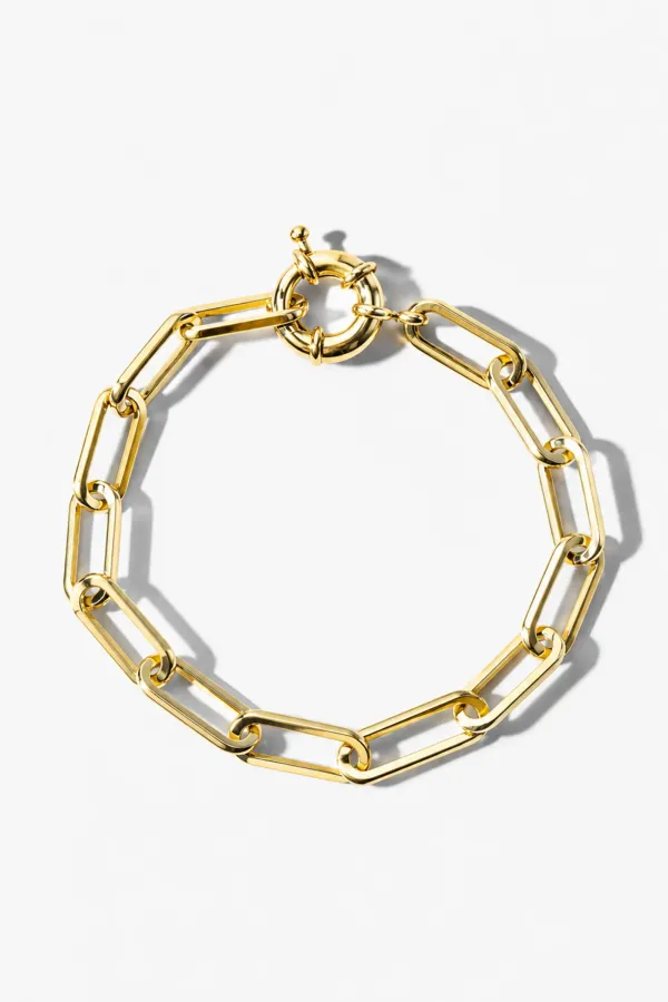 Gouden Armband Paperclip Schakel Legend