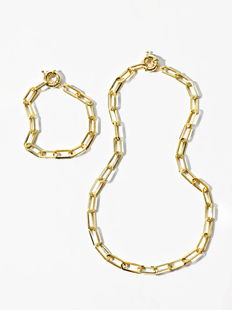 Gouden Armband Paperclip Schakel Legend