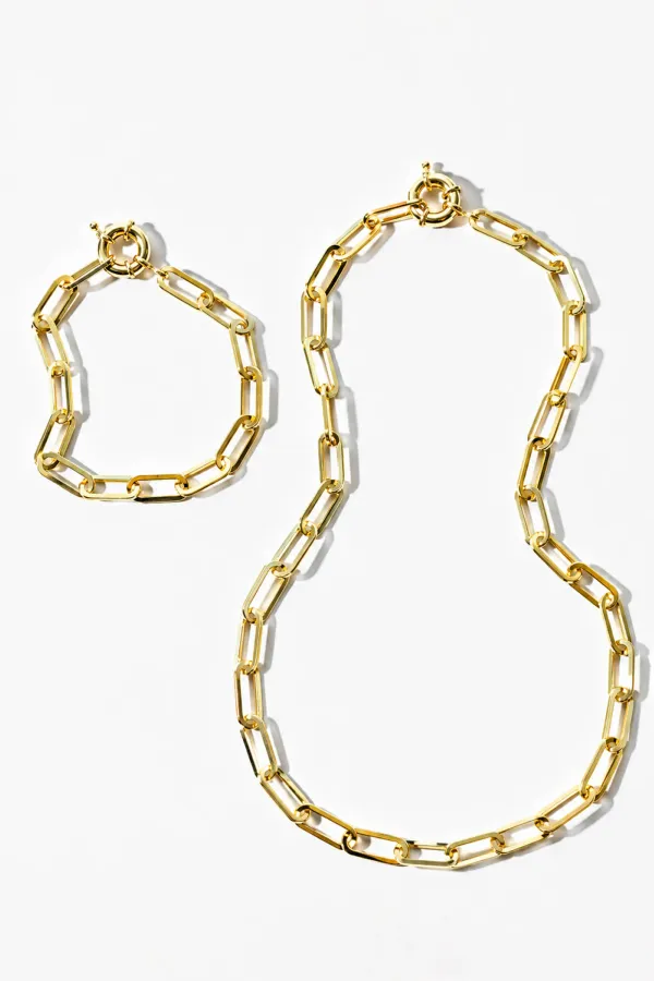 Gouden Armband Paperclip Schakel Legend