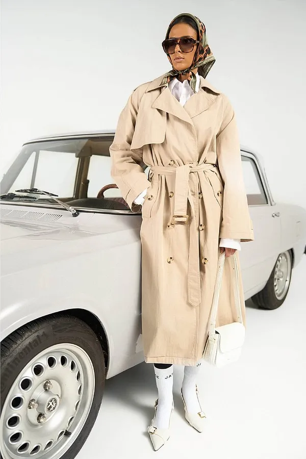 Trenchcoat für Damen, Oversize, Cedric, Beige
