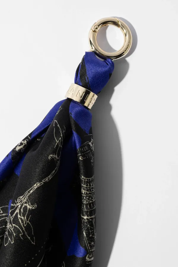 Bag Charm Zijden Sjaal Dames Effron Paris Bruin