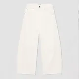 Barrel Jeans Dames Midrise Wit 183 Billy