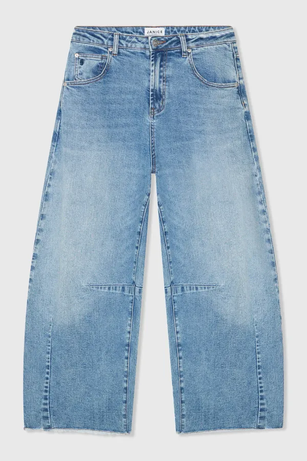 Barrel Jeans Damen Midrise Billy Blau 379