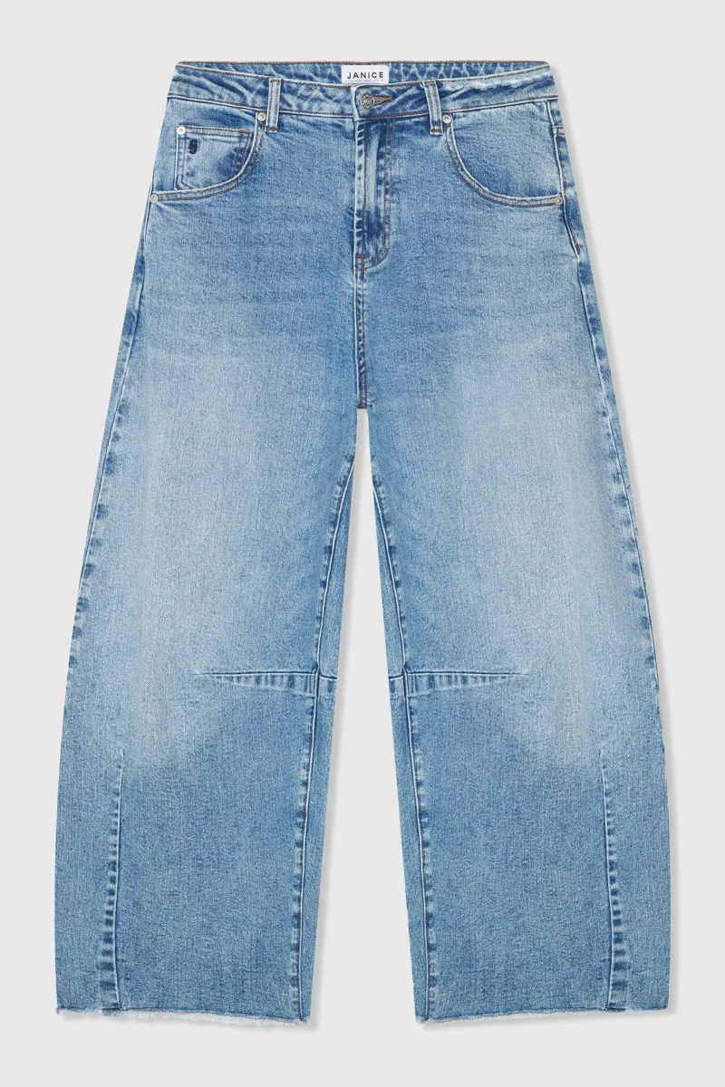 Barrel Jeans Damen Midrise Billy Blau 379