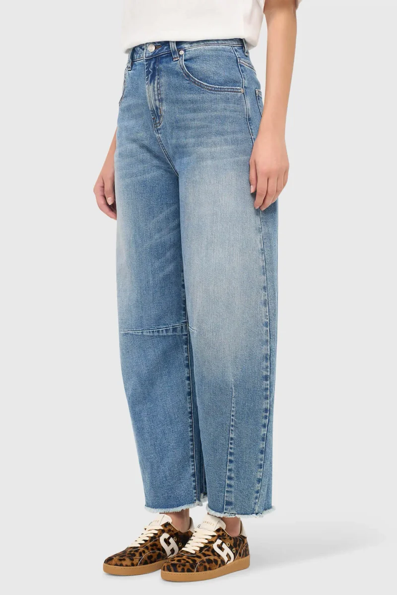 Barrel Jeans Damen Midrise Billy Blau 379