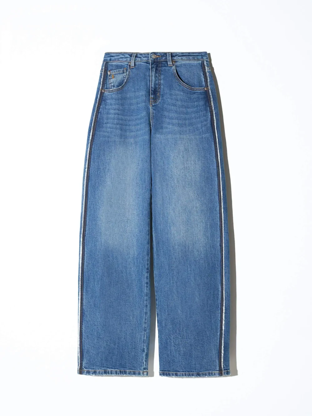 Barrel Jeans Dames Stretch Mid Rise Baxter Blauw 258