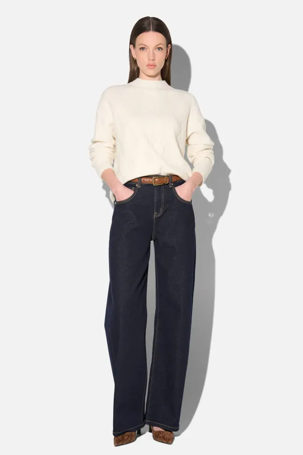 Barrel Jeans Dames Stretch Mid Rise Baxter Japanese Denim