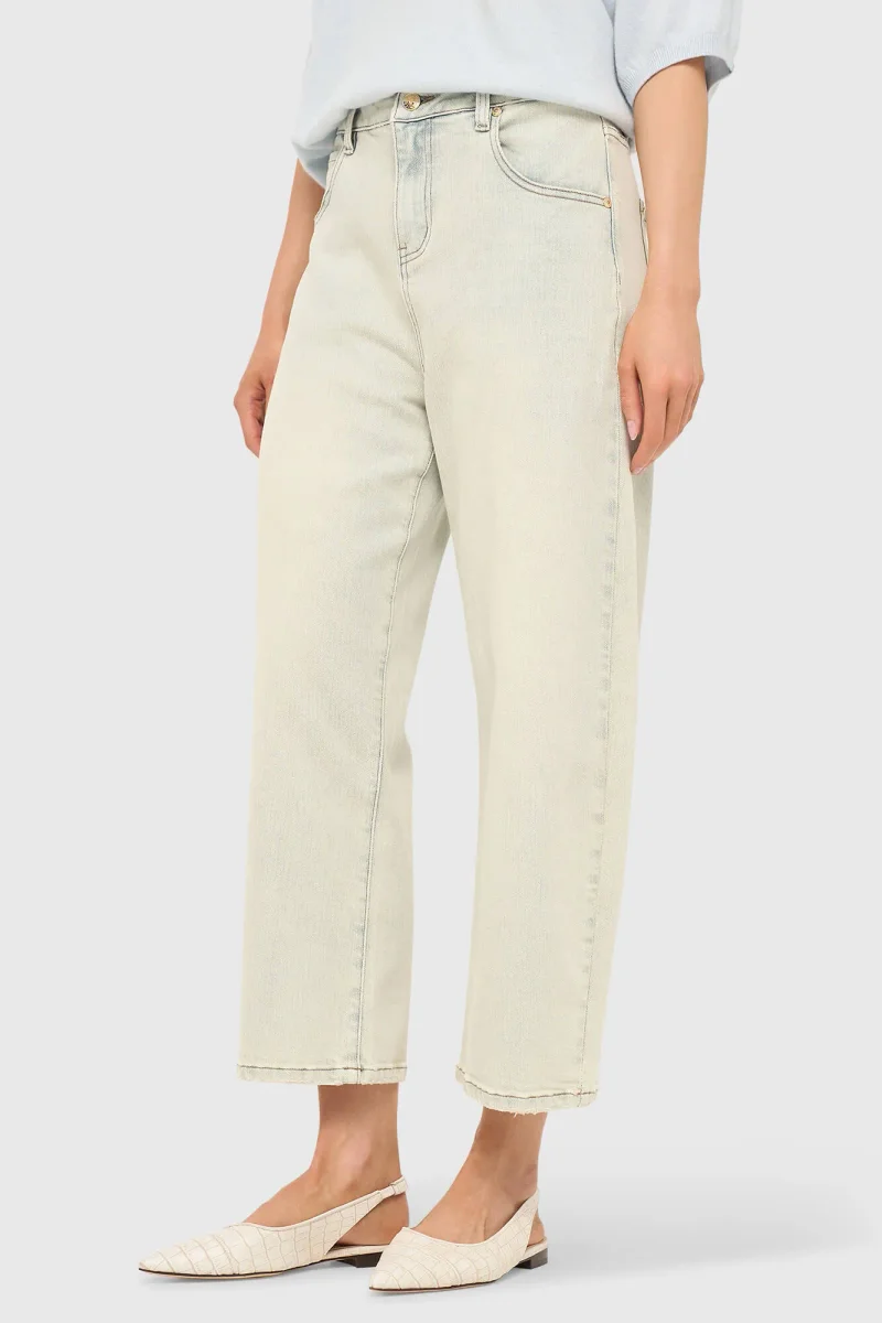 Barrel Jeans Damen Stretch Mid Rise Baxter Blau 004
