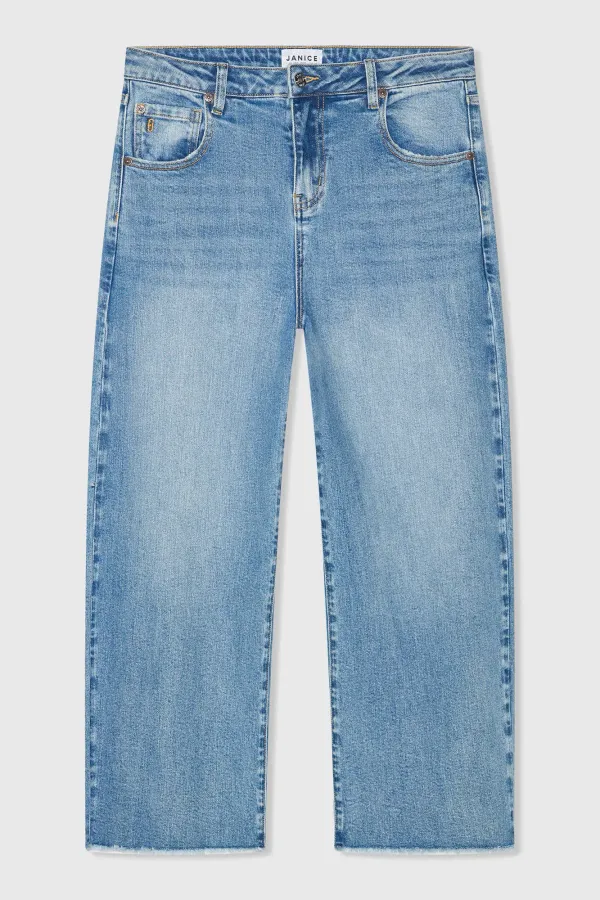 Barrel-Jeans für Damen, Stretch, mittlere Leibhöhe, BAXTER, Blau, 786