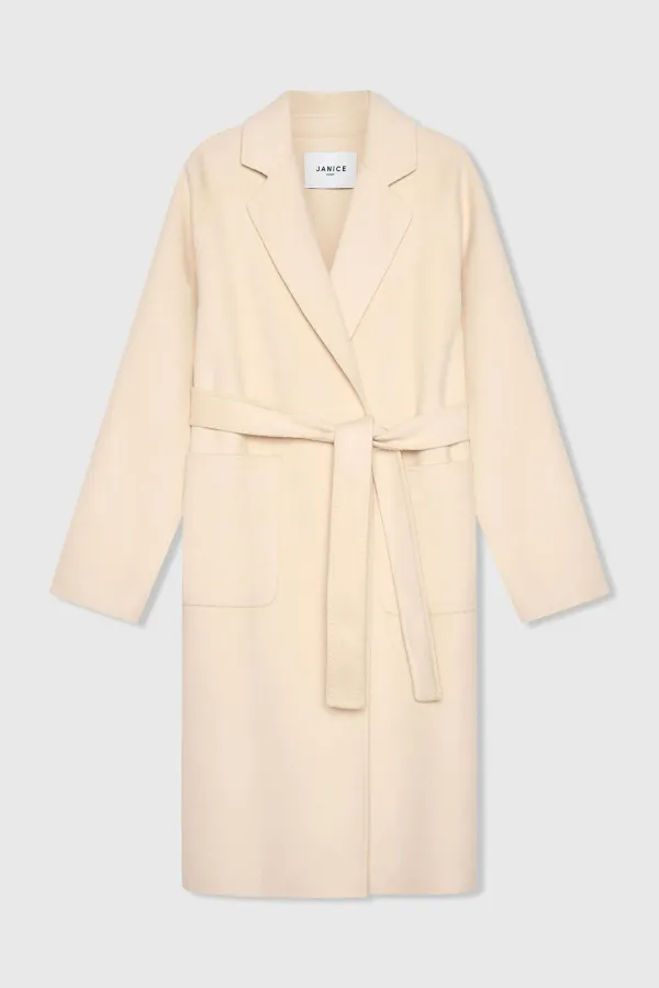 Kaschmir-Damenjacke, lang, Double-Face, Jules, beige