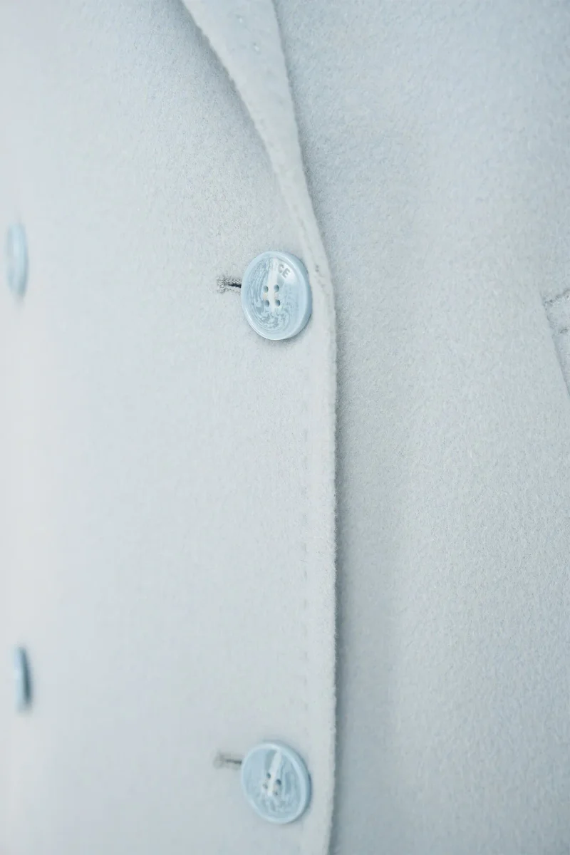 Cashmere Caban Jas Dames Double Face Kennedy Blauw