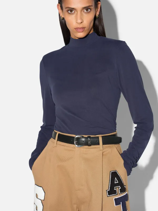 Blauw Dames Truitje Rimpels Barker
