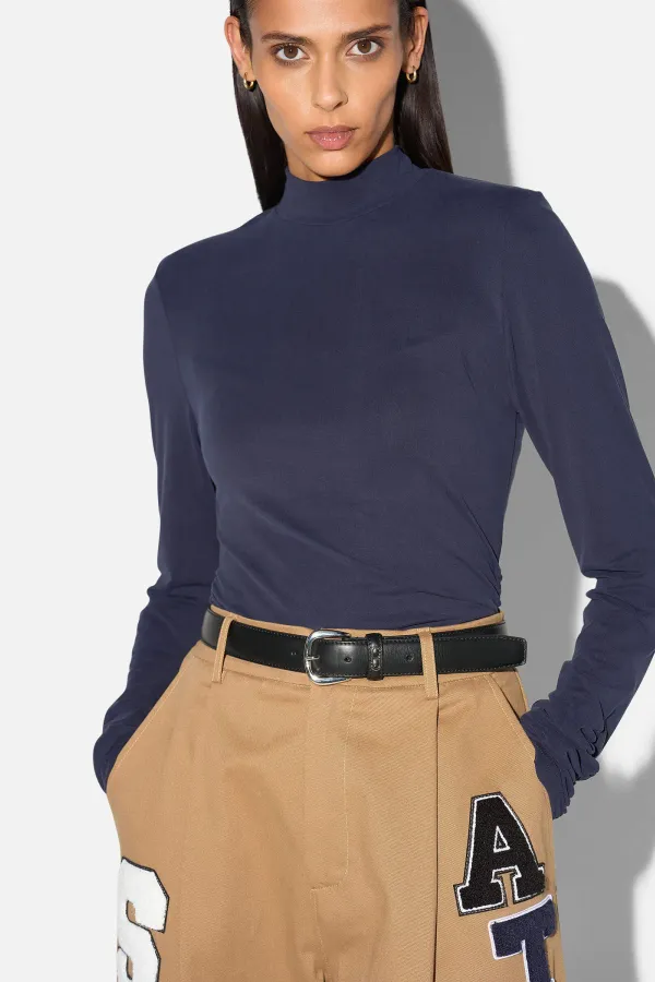 Blauw Dames Truitje Rimpels Barker