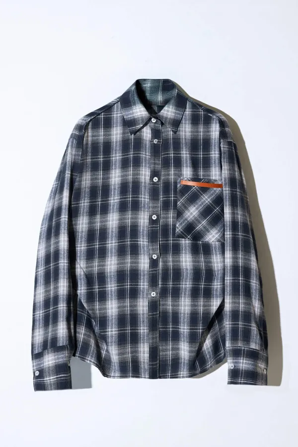 Blauwe Dames Blouse Katoen Oversized Ruiten Phil