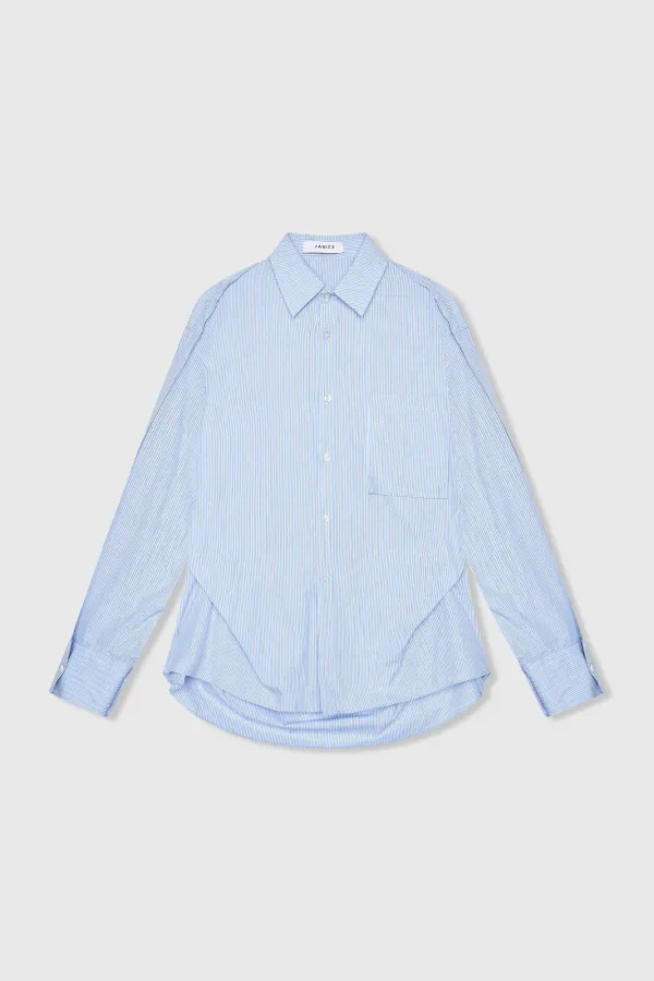 Blau gestreifte Damenbluse Phil