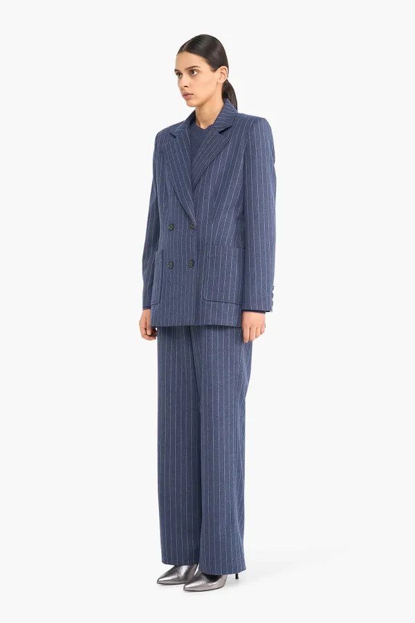 Blazer Dames Double Breasted Martin Blauw Streep