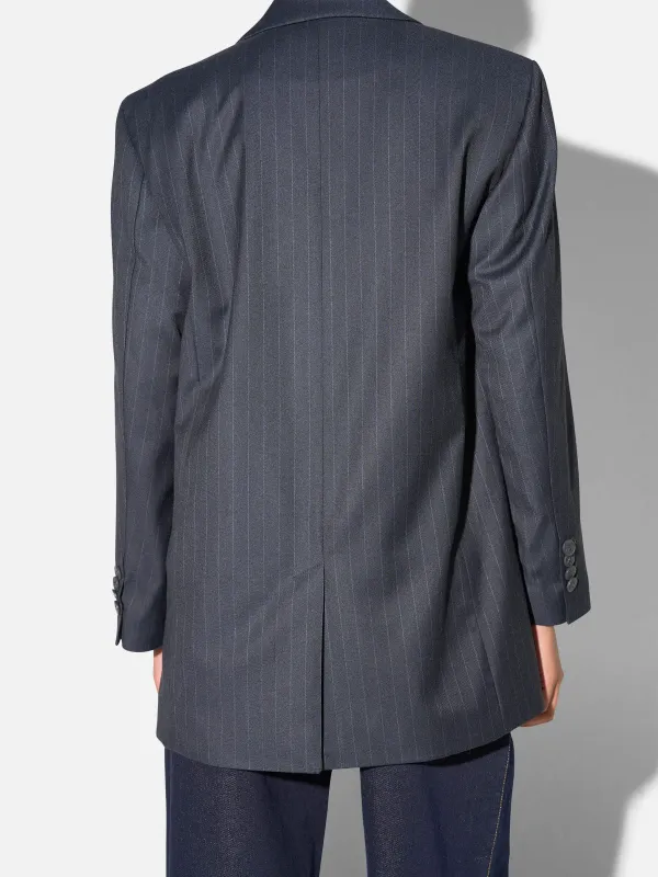 Blazer Dames Boyfriend Blauw Krijtstreep Hank