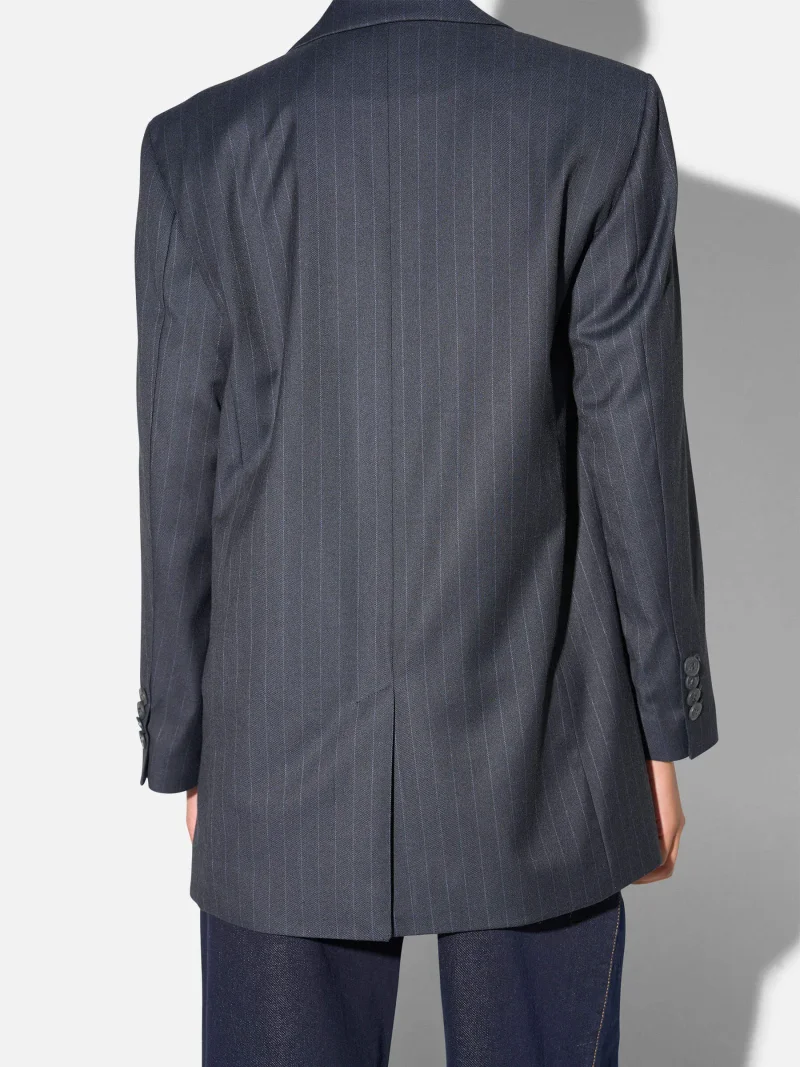 Blazer Dames Boyfriend Blauw Krijtstreep Hank