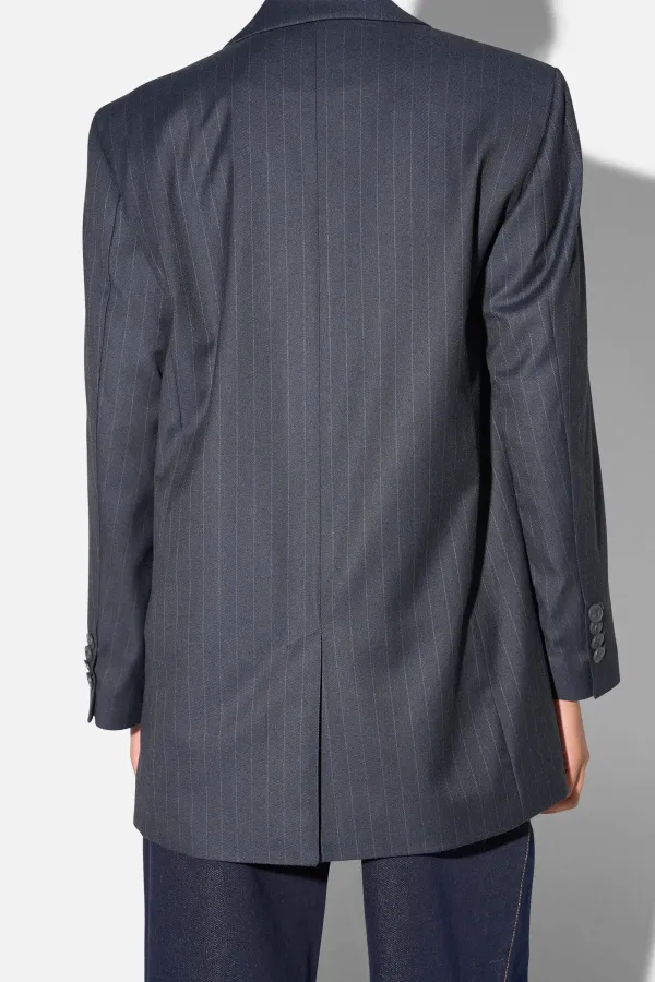 Blazer Dames Boyfriend Blauw Krijtstreep Hank