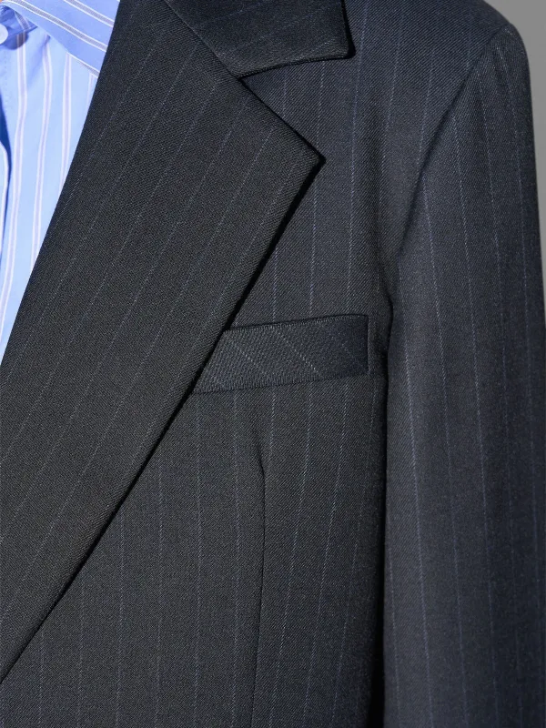 Blazer Dames Boyfriend Blauw Krijtstreep Oxen