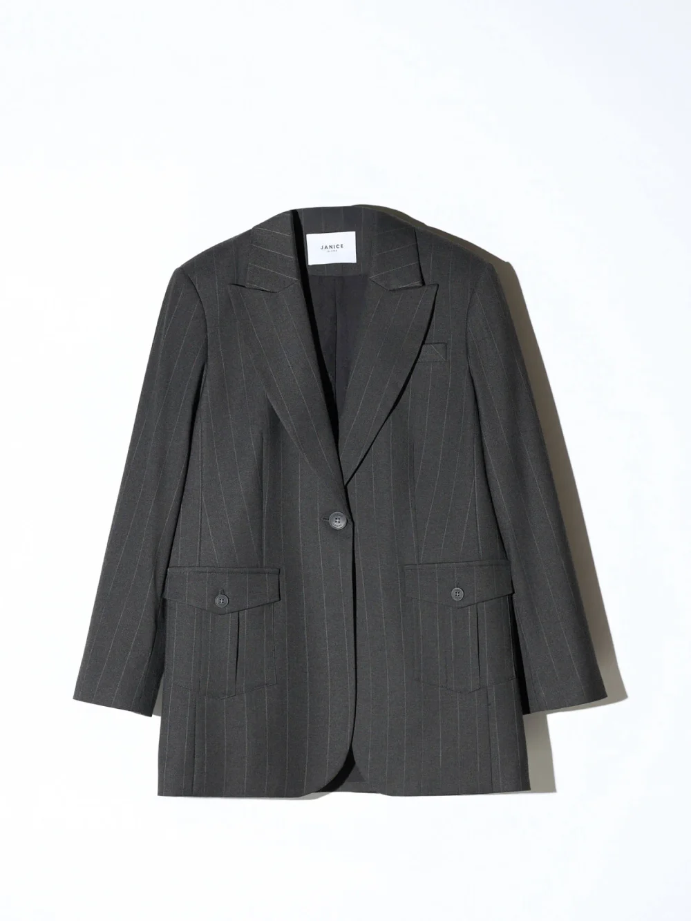 Blazer Dames Boyfriend Zwart Krijtstreep Hank