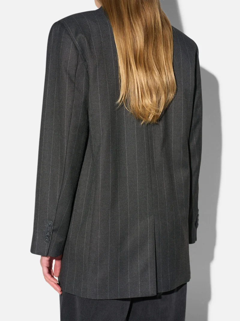 Blazer Dames Boyfriend Zwart Krijtstreep Hank