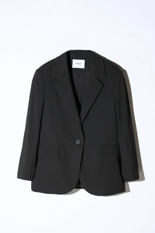 Blazer Dames Boyfriend Zwart Oxen