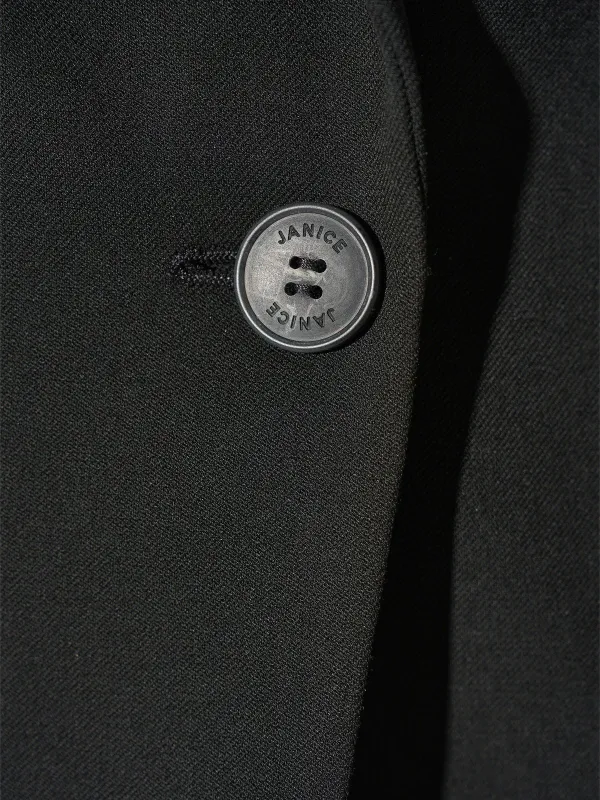 Blazer Dames Boyfriend Zwart Oxen