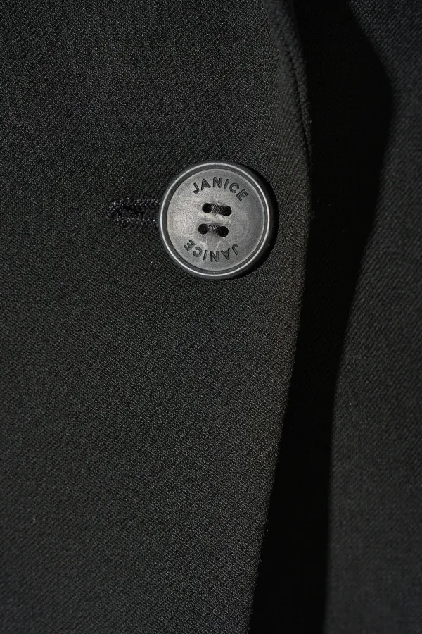Blazer Dames Boyfriend Zwart Oxen