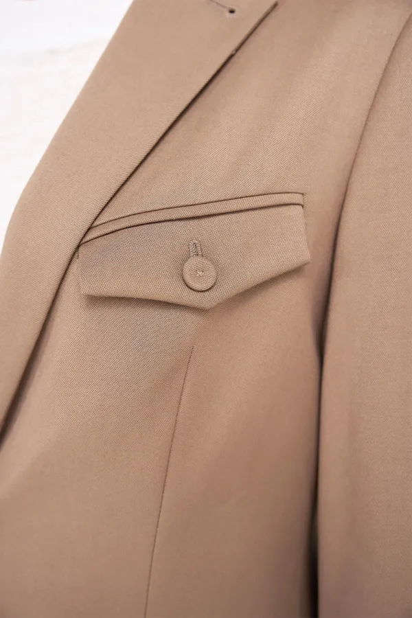 Blazer Dames Getailleerd Bruin Jeremy