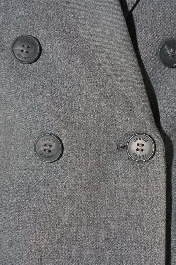 Blazer Dames Grijs Double Breasted Connor