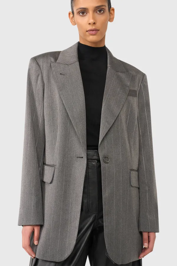 Hank Gray Stripe Lurex