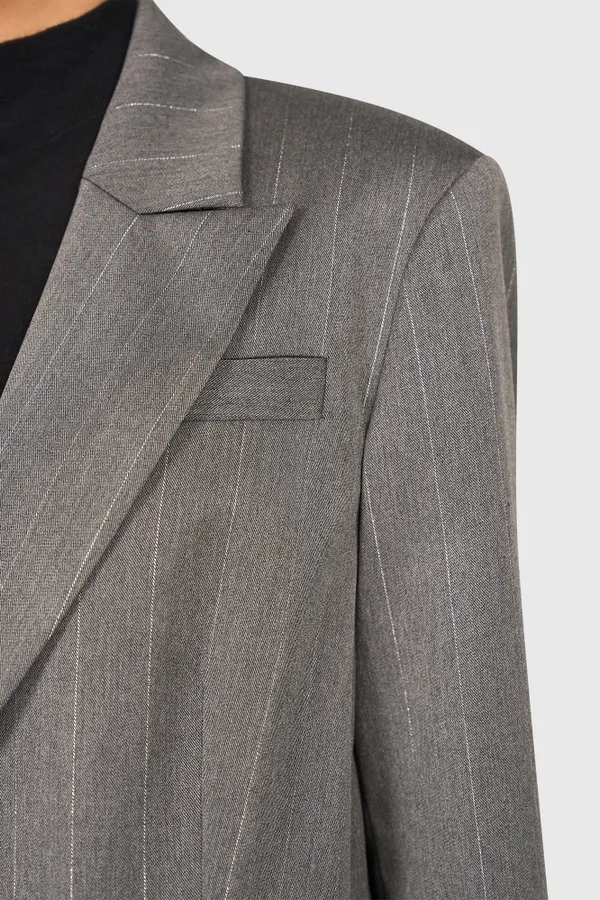Hank Gray Stripe Lurex