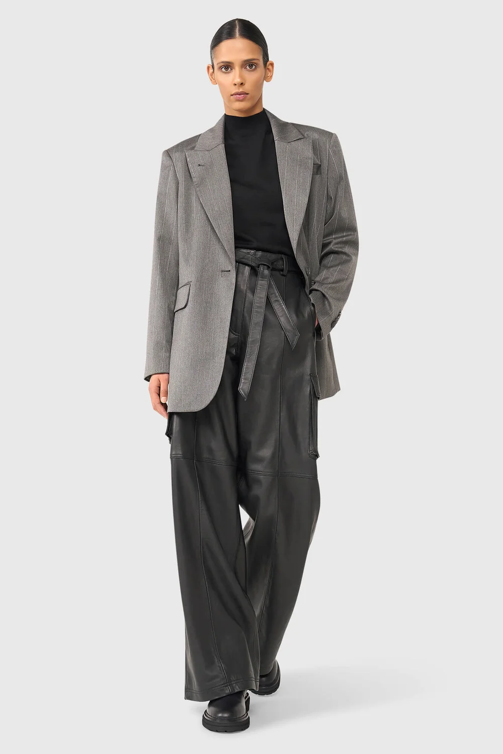 Hank Gray Stripe Lurex