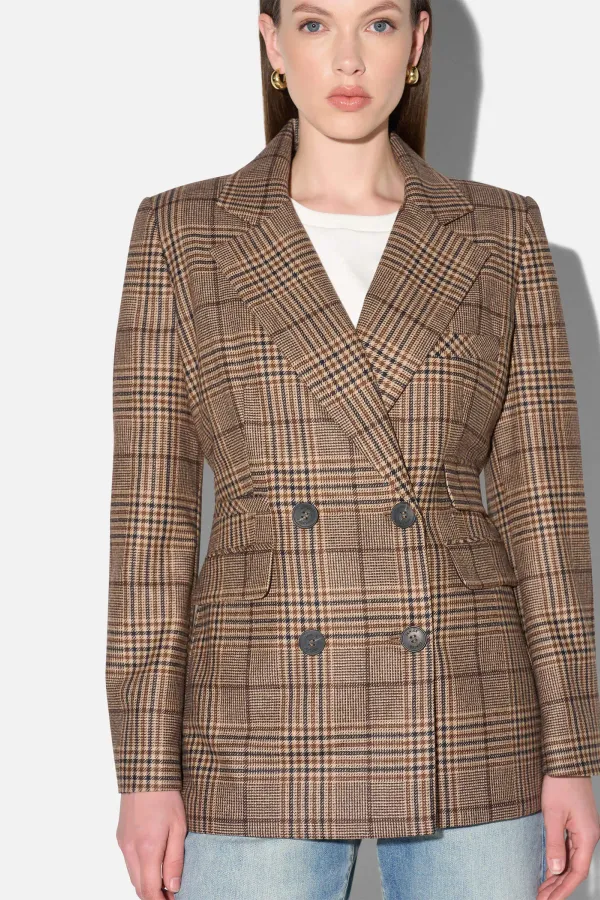 Blazer Dames Jasje Bruin Grote Ruit Martin