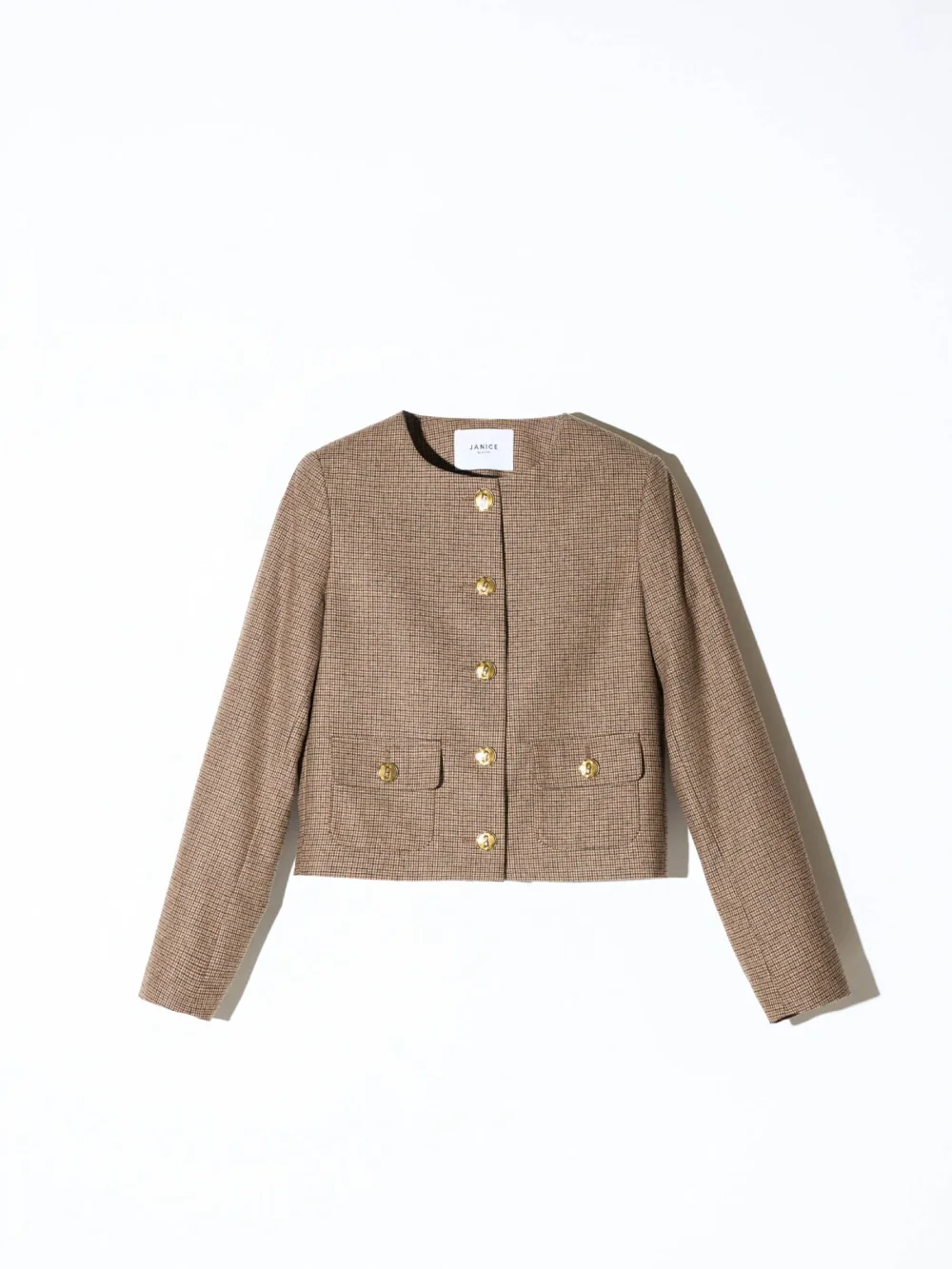 Blazer Dames Jasje Bruin Kleine Ruit Laurent