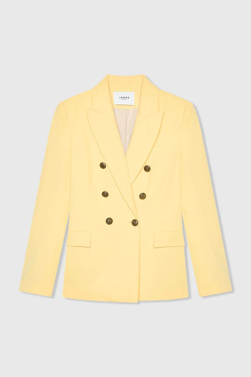 Women's Button-Down Fitted Blazer Connor Yellow