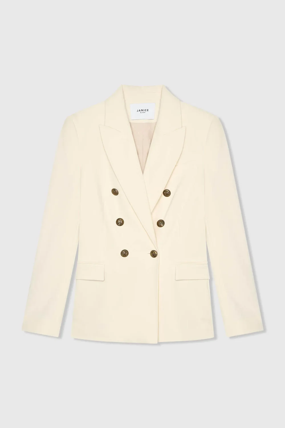Damenblazer mit Knöpfen, tailliert, Modell „Connor“, Off-White
