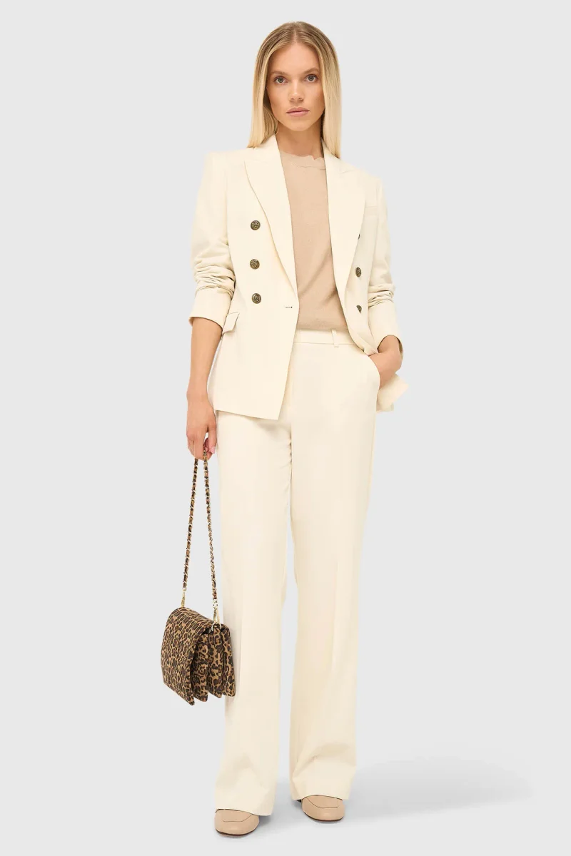 Damenblazer mit Knöpfen, tailliert, Modell „Connor“, Off-White
