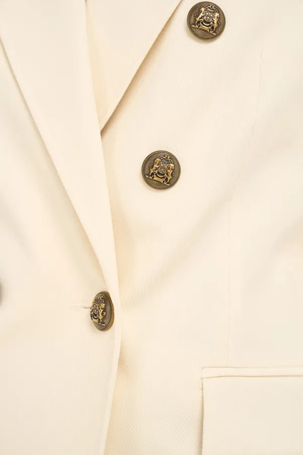Damenblazer mit Knöpfen, tailliert, Modell „Connor“, Off-White